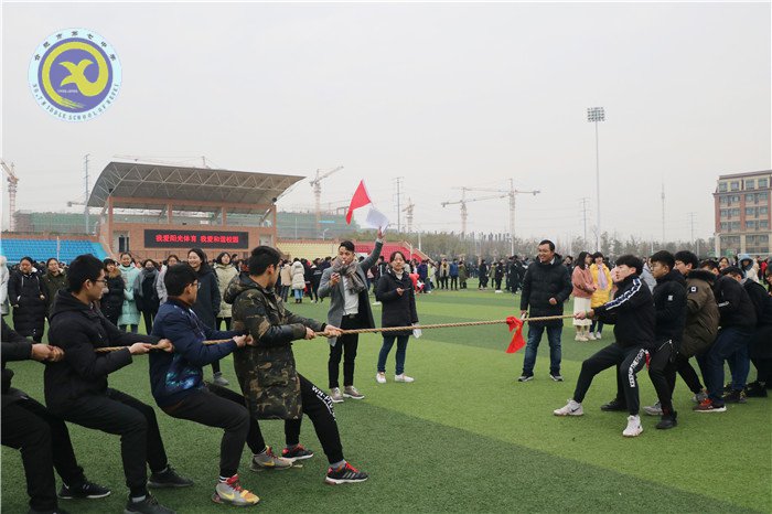 凝心聚力拔河赛，辞旧迎新战高三(图1)