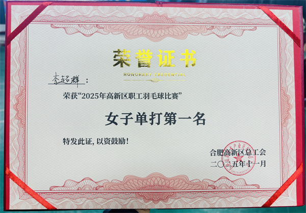 合肥七中在2025年高新区职工羽毛球赛中取得佳绩(图2) 合肥七中在2025年高新区职工羽毛球赛中取得佳绩(图2)